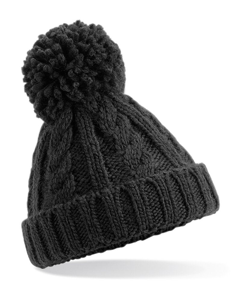 Infant/junior cable knit melange beanie