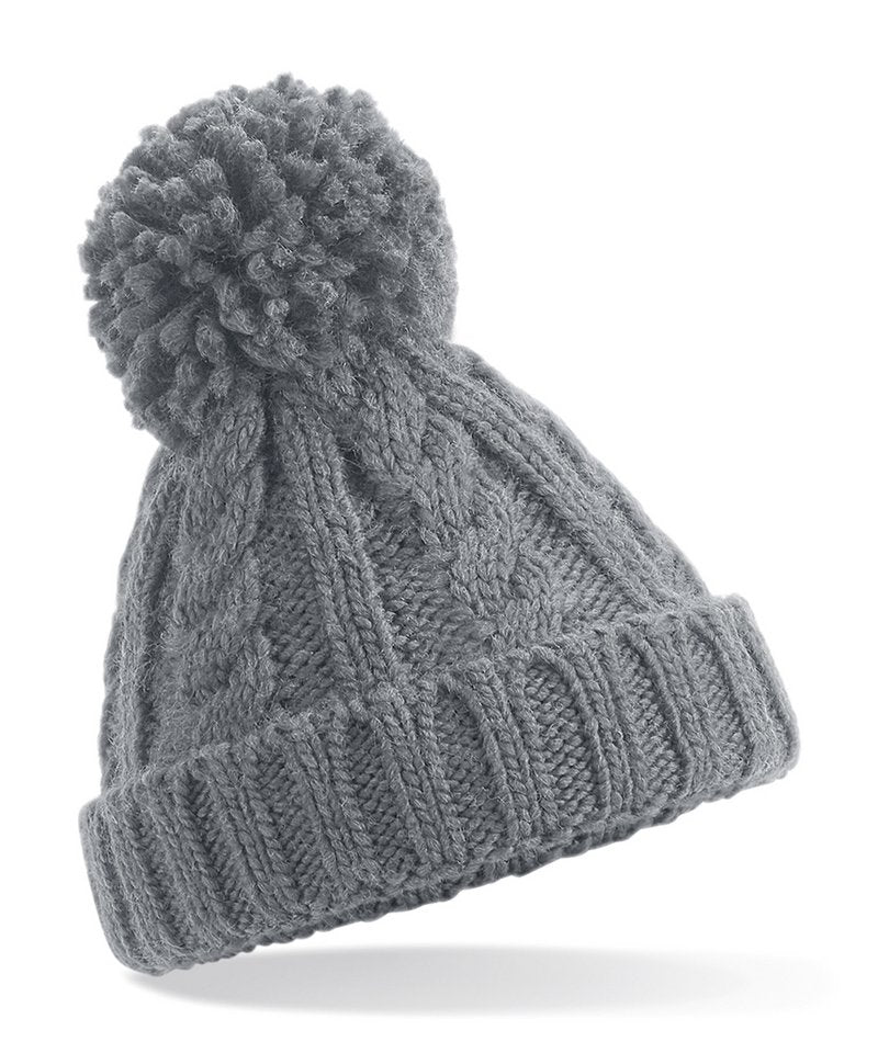 Infant/junior cable knit melange beanie