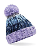 Infant/junior corkscrew pom pom beanie