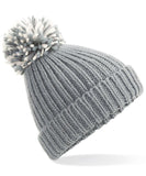 Shimmer pom pom beanie