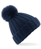 Verbier fur pop pom chunky beanie