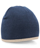 Two-tone pull-on beanie