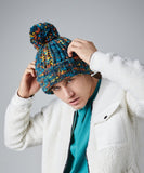 Twister pom pom beanie
